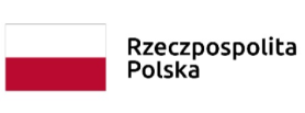 Flaga polski z napisem Rzeczpospolita Polska